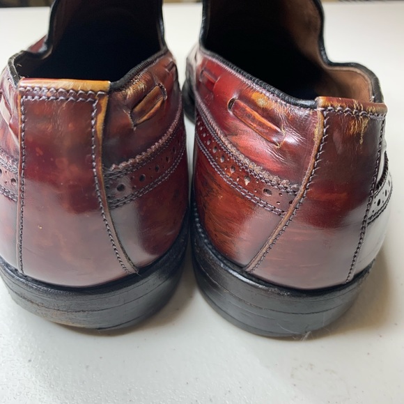 Allen Edmonds Brown Leather Wingtip Tassel Loafer - Picture 6 of 12